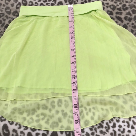 Aeropostale Skirt Foldover Waist in Yellow Green Size Small - Picture 10 of 17